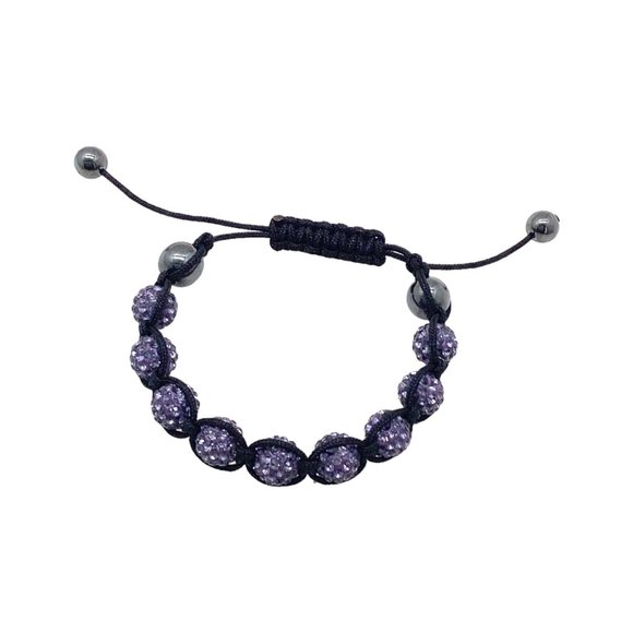 Macrame Shamballa Slider Bracelet - Picture 8 of 15
